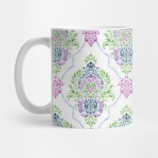 Damask modern white Mug